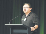 Inaugural Dragon’s Den competition winner Renyu Zhang, AgResearch.