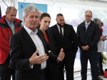 Agriculture Minister Damien O’Connor and Prime MInister Jacinda Ardern at Cawthron Institute for the announcement of Government support for research into the potentially methane-busting seaweed Asparagopsis. SUPPLIED/CAWTHRON