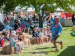 A clown entertains the crowd at the Wanaka A&P show.