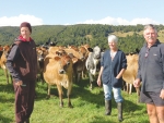 Alister and Lyn Candy (right) with daughter Christine on the farm.