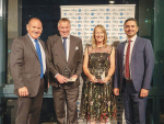 Syngenta Australasia head Paul Luxton, with joint productivity category winners Murray Turley (NZ) and Lynley Anderson (WA), as well as Syngenta regional director of APAC Alex Berkovskiy. SUPPLIED