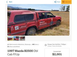 Kieran McAnulty, Labour MP for Wairarapa, is selling his ute on TradeMe.