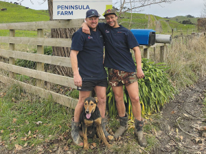 Peninsula Farm team Daryl Parker and Jordan Ratina.